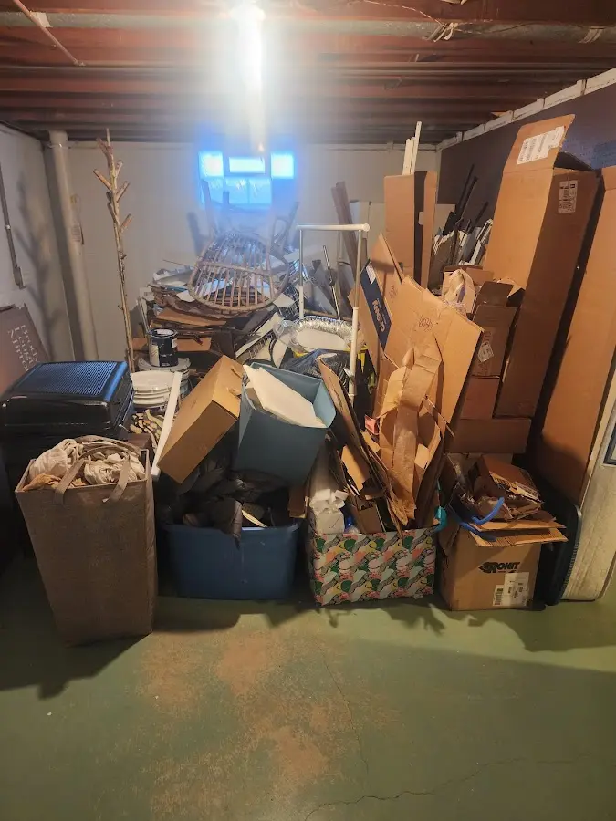 Roll-off dumpster container at job site for Construction Dumpster Rental in Wilton